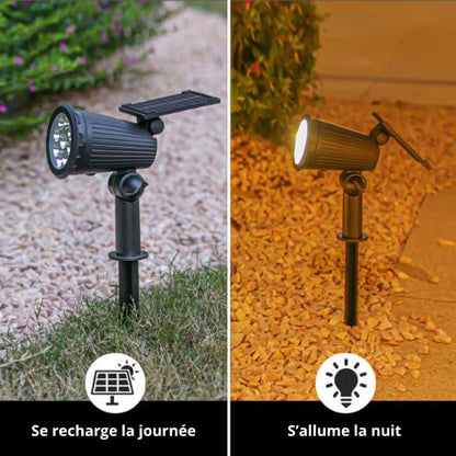 Projecteur Solaires d'Extérieur, Luminosité Réglable, Luminaire Décoratif de jardin