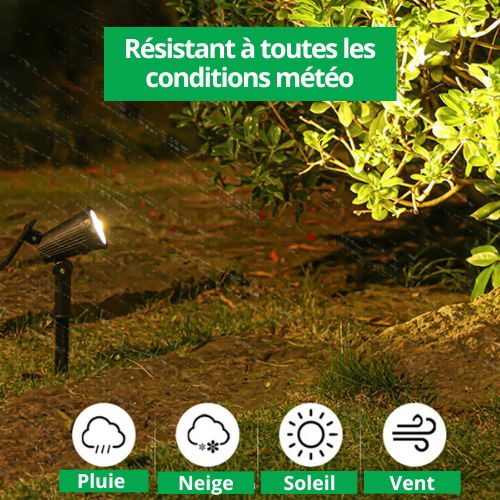 Projecteur Solaires d'Extérieur, Luminosité Réglable, Luminaire Décoratif de jardin