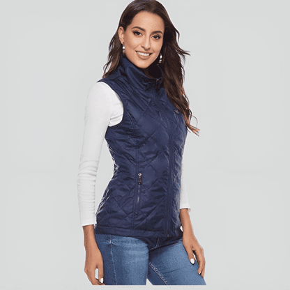 Gilet chauffant pour femme double contrôle avec 9 zones de chauffe