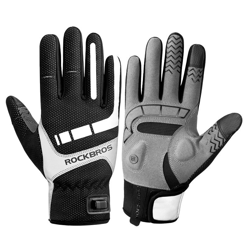 Gants chauffants pour vélo USB Vêtement-chauffant.com Gris S