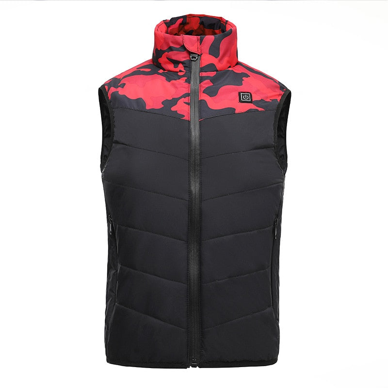 Gilet Chauffant Enfant Camouflage Rouge Vêtement-chauffant.com Camouflage rouge 130cm