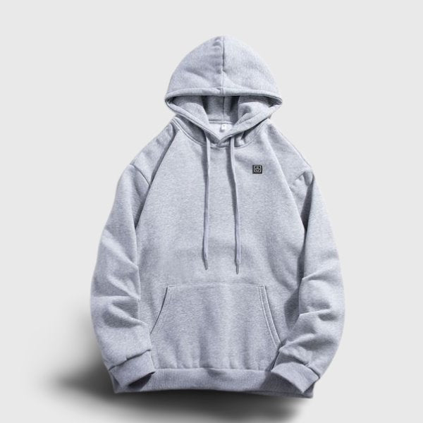 Sweat à capuche chauffant USB pour hommes et femmes gris