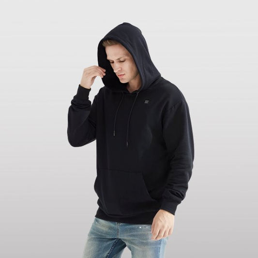 Sweat à capuche chauffant USB pour hommes et femmes noir