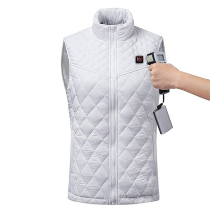 Veste chauffante blanche 9 zones pour femme Vêtement-chauffant.com Blanc S